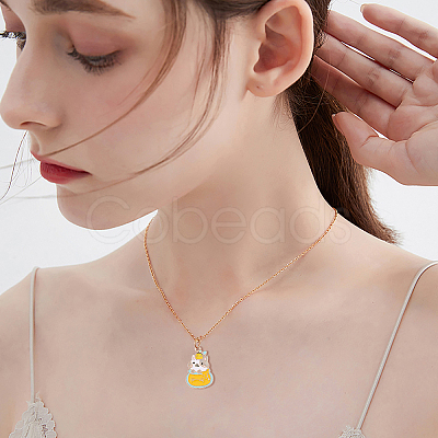 20Pcs 4 Style Alloy Enamel Pendants ENAM-CJ0001-111-1