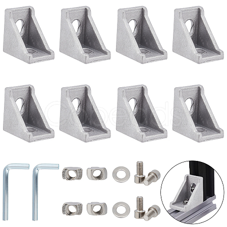 25Set Aluminum Corner Bracket & 2pcs Iron Hexagon Wrench TOOL-NB0001-98-1