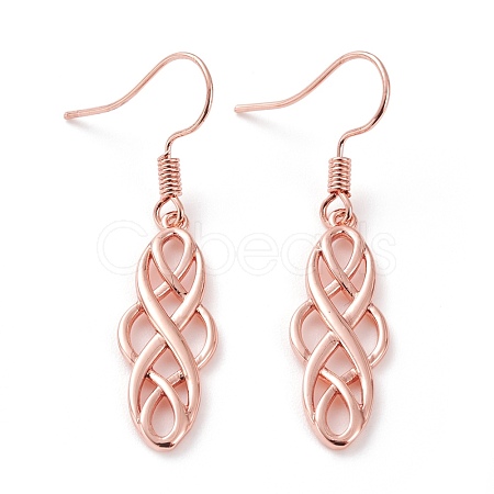 Brass Dangle Earrings EJEW-B002-05RG-1