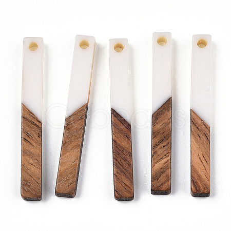 Opaque Resin & Walnut Wood Pendants LS-RESI-TAC0021-43A-1