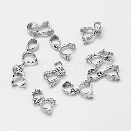 Anti-Tarnish Rhodium Plated 925 Sterling Silver Pendant Bails STER-A102-001P-1