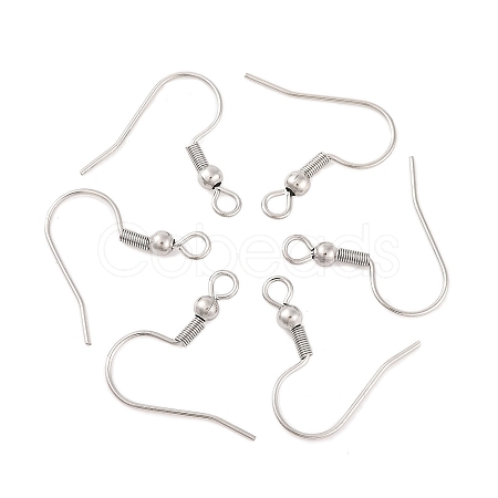 Tarnish Resistant Earrings Findings Original Color 304 Stainless Steel Earring Hooks X-STAS-H011-1