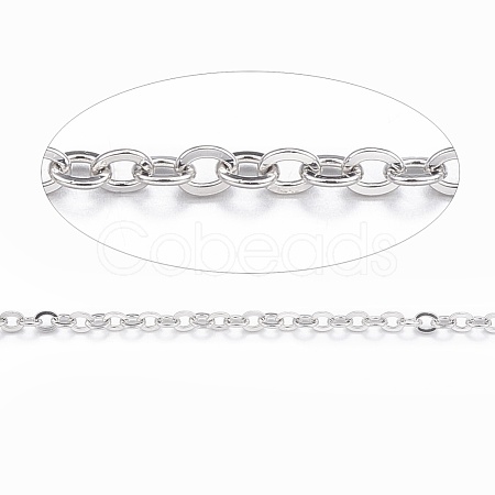Tarnish Resistant 304 Stainless Steel Cable Chains CHS-E004-01P-1