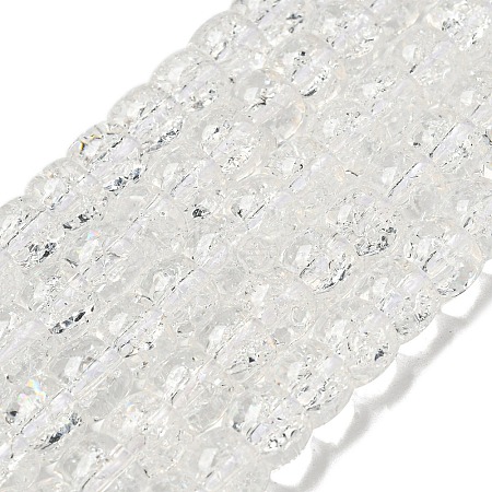 Transparent Spray Painting Crackle Glass Beads Strands GLAA-NH0001-05K-1