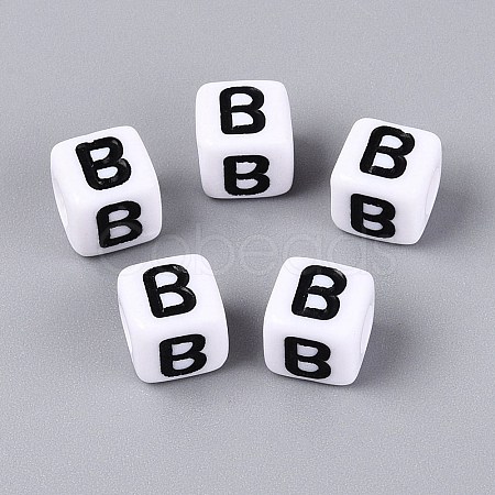 Opaque Acrylic Beads SACR-N020-04A-B-1