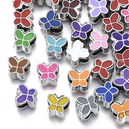 UV Plating Acrylic European Beads OACR-N010-006P-1