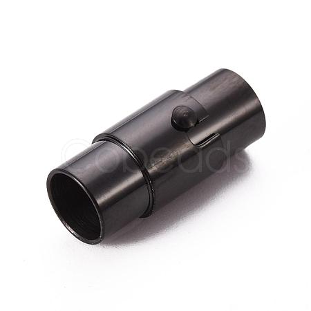 304 Stainless Steel Locking Tube Magnetic Clasps Ion Plating(IP) STAS-I045-12-5mm-1