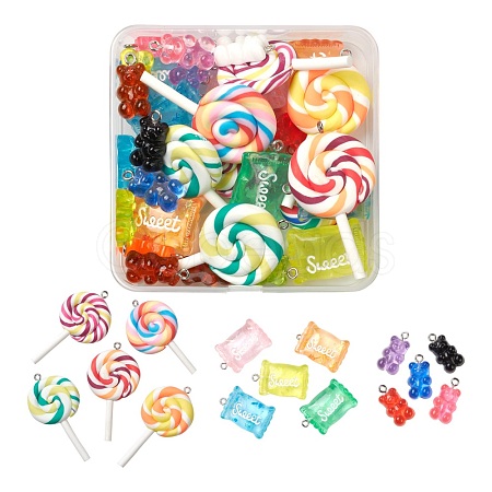 32Pcs Mixed Candy Pendant Kit for DIY Jewelry Making DIY-FS0001-97-1