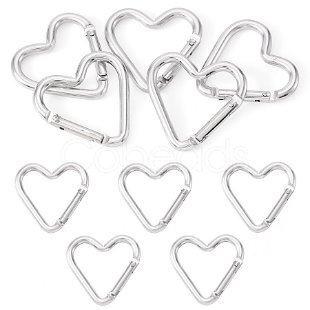5Pcs Zinc Alloy Spring Gate Rings FIND-TA0009-73O-1