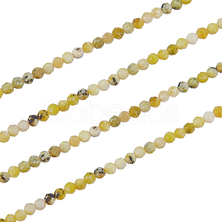 2 Strands Natural Lemon Turquoise(Jasper) Beads Strands G-NB0003-13-1