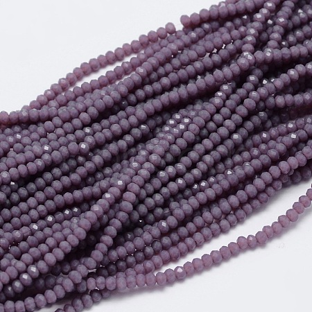 Faceted Rondelle Glass Beads Strands X-GLAA-M028-2mm-A02-1