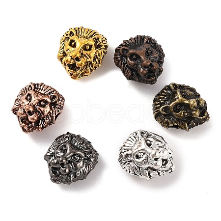 Tibetan Style Alloy Animal Lion Head Beads PALLOY-A063-02-1