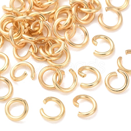Brass Open Jump Rings KK-G604-08G-08-1