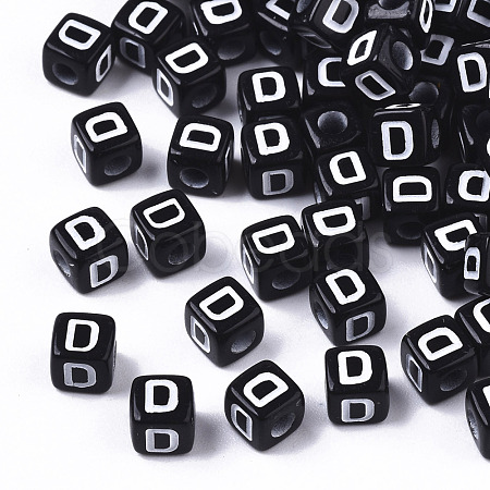 Opaque Acrylic Beads SACR-N002-01D-1