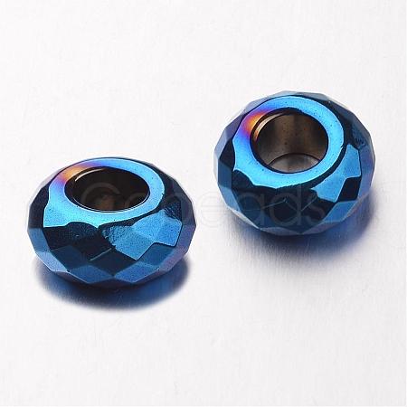 Electroplate Non-magnetic Synthetic Hematite European Beads G-F300-53-05-1