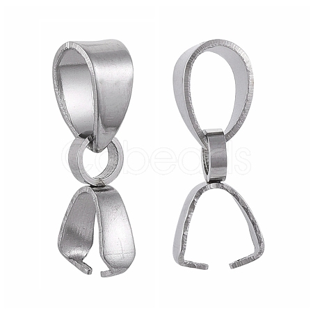 Tarnish Resistant 304 Stainless Steel Pinch Bails X-STAS-K146-090-2.5x14-1
