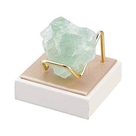 Square PU Leather Mineral Crystal Display Stands AJEW-WH0342-63-1