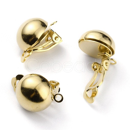 Brass Clip-on Earring Findings KK-O131-03G-B-1