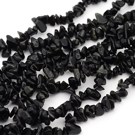 Natural Obsidian Beads Strands F005-1