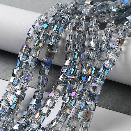 Electroplate Glass Bead Strands EGLA-R064-4mm-05-1