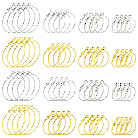 32Pcs 8 Styles Iron Huggie Hoop Earring Findings IFIN-FS0001-49A-1