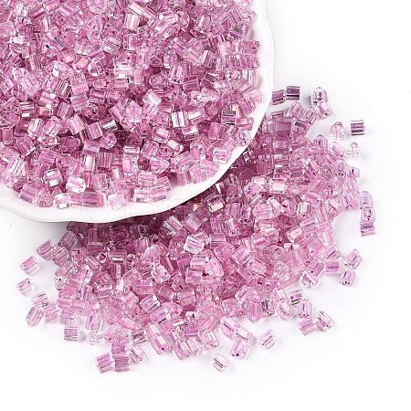 6/0 Transparent Inside Colours Glass Seed Beads SEED-N006-003H-1