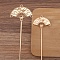 Ancient Style Alloy Hair Stick Finding, for DIY Jewelry Accessorie, Fan, Rose Gold, 120mm, 10pcs/set