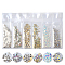 Glass Rhinestone Flat Back Cabochons, Nail Art Decoration Accessories, Faceted, Half Round, Mixed Color, 2.4mm, about 1440pcs/bag