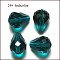 Imitation Austrian Crystal Beads, Grade AAA, K9 Glass, Faceted, Drop, Dark Cyan, 6x8mm, Hole: 0.7~0.9mm