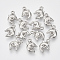 CCB Plastic Pendants, Dolphin, Platinum, 17x11x3.5mm, Hole: 1.2mm, about 1870pcs/500g