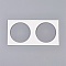 Cardboard Staple Type Coin Mylar Flip Holder Cover Case, White, Hole: 40mm, 100x50x1.5mm