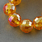 Electroplate Glass Bead Strands, AB Color Plated, Faceted(96 Facets), Round, Dark Orange, 8mm, Hole: 1mm, about 72pcs/strand, 21.8 inch