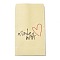 Craft Paper Bags, Gift Bags, Rectangle, Heart Pattern, 12.5x7.15x0.03cm