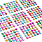 AHADERMAKER 10 Cards Faceted Heart Acrylic Rhinestone Stickers, for Photo Album, Scrapbooking Decorations, Colorful, 75x75x3mm, Heart: 10x10.5mm, about 36pcs/card