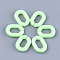 Acrylic Linking Rings, Quick Link Connectors, For Jewelry Chains Making, Oval, Pale Green, 19x14x4.5mm, Hole: 11x5.5mm