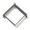 Alloy Open Back Bezel Pendants, For DIY UV Resin, Epoxy Resin, Cadmium Free & Nickel Free & Lead Free, Rhombus, Gunmetal, 42.5x43x3.5mm, Hole: 1.4mm