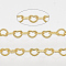 Brass Heart Link Chains, Soldered, with Spool, Golden, 1.8x2.4x0.4mm, about 9.84 Feet(3m)/Roll