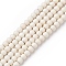 Synthetic Turquoise Beads Strands, Dyed, Round, White, 4mm, Hole: 1mm, about 110pcs/strand, 15.6 inch