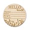 Wooden Hello World Baby Photo Props, Birth Announcement Plaques, Wooden Growth Milestone Signs, Flat Round, 9.9x0.3cm