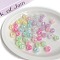 Opaque Acrylic Beads, Imitation Jelly, Round, Mixed Color, 16x14.4mm, Hole: 7mm