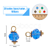 100Pcs 20 Colors Electroplate Transparent Glass Charms PALLOY-AB00140-2
