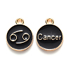 Alloy Enamel Pendants X-ENAM-S124-01B-08D-1