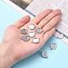 Tarnish Resistant Flat Round 304 Stainless Steel Cabochon Connector Settings STAS-E079-02-4