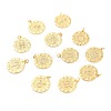 Brass Clear Cubic Zirconia Twelve Constellations Pendants KK-J276-13G-1