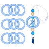 9Pcs Ring Food Grade Eco-Friendly Silicone Focal Beads JX895D-1