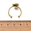 304 Stainless Steel Open Cuff Ring Components STAS-M057-01D-G-3