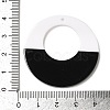Black and White stitching Acrylic Pendants OACR-S143-01A-3