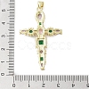Golden Brass Micro Pave Cubic Zirconia Pendants KK-A209-07E-G-3
