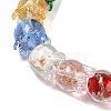 Gold Sand Lampwork Beads Strands LAMP-P069-02A-07-2