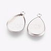 Tarnish Resistant 304 Stainless Steel Pendant Cabochon Settings STAS-F167-23P-2